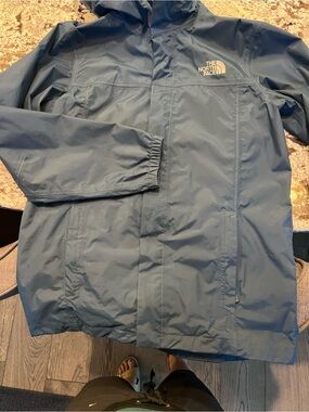 The North Face Men's Slate Blue Hooded Windbreaker